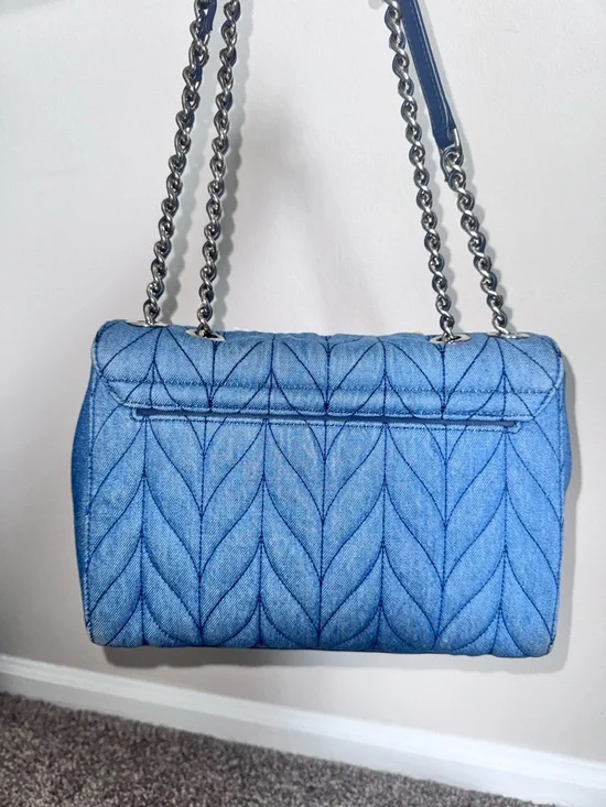 Kate Spade New York Briar Lane Quilted Denim Appliqué Emelyn Purse - Picture 8 of 12